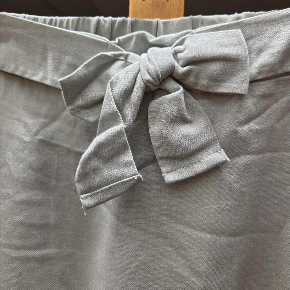 Crown of Hearts Green Faux Belted Elastic Waist Ruffle Hem Girls Skirt